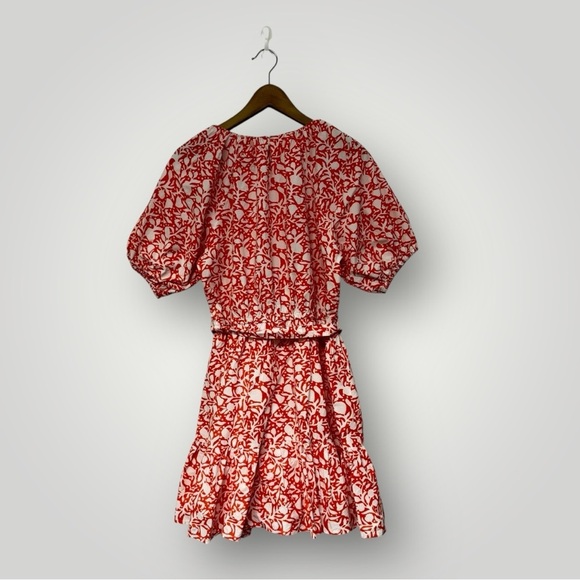 New Oliphant Dress Women Crew Flirty 1224V Orange Button Front Poplin Mini Sz XS - Picture 5 of 8